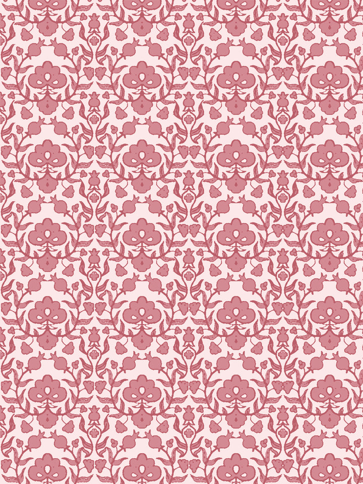 'Viola' Wallpaper by Wallshoppe - Rosy Pink