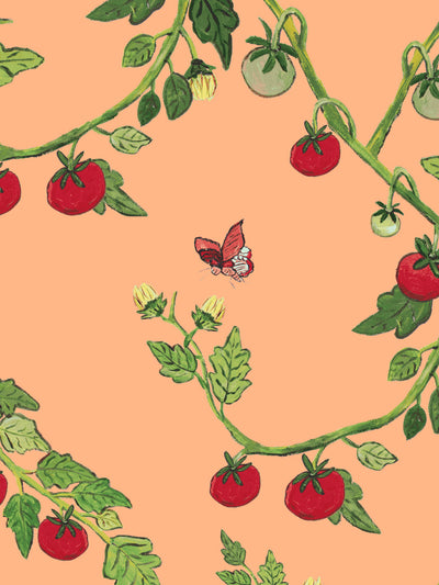 vite di pomodoro wallpaper by carly beck orange