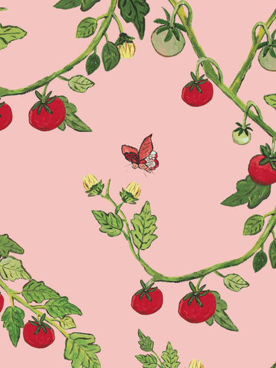 vite di pomodoro wallpaper by carly beck pink