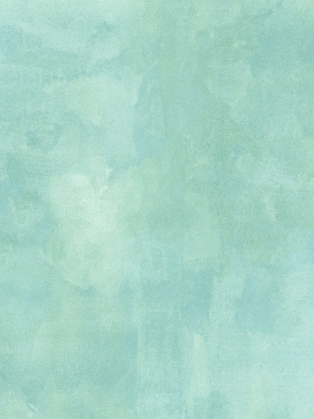 Aqua blue wall covering with soft watercolor wash texture