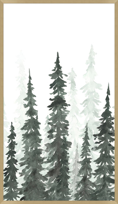 'Watercolor Pines 1' Framed Art by Nathan Turner