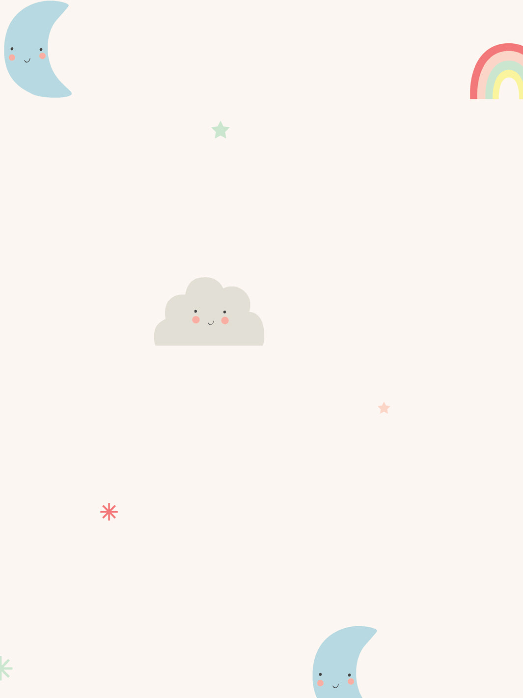 'Weather Icons' Wallpaper by Meri Meri - Cream