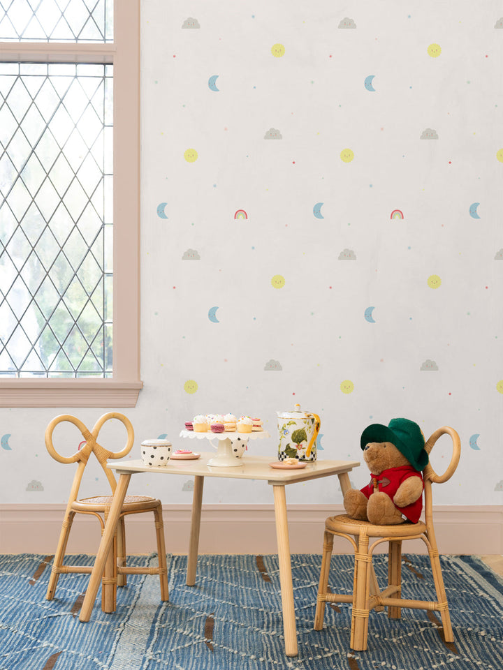 'Weather Icons' Wallpaper by Meri Meri - Cream