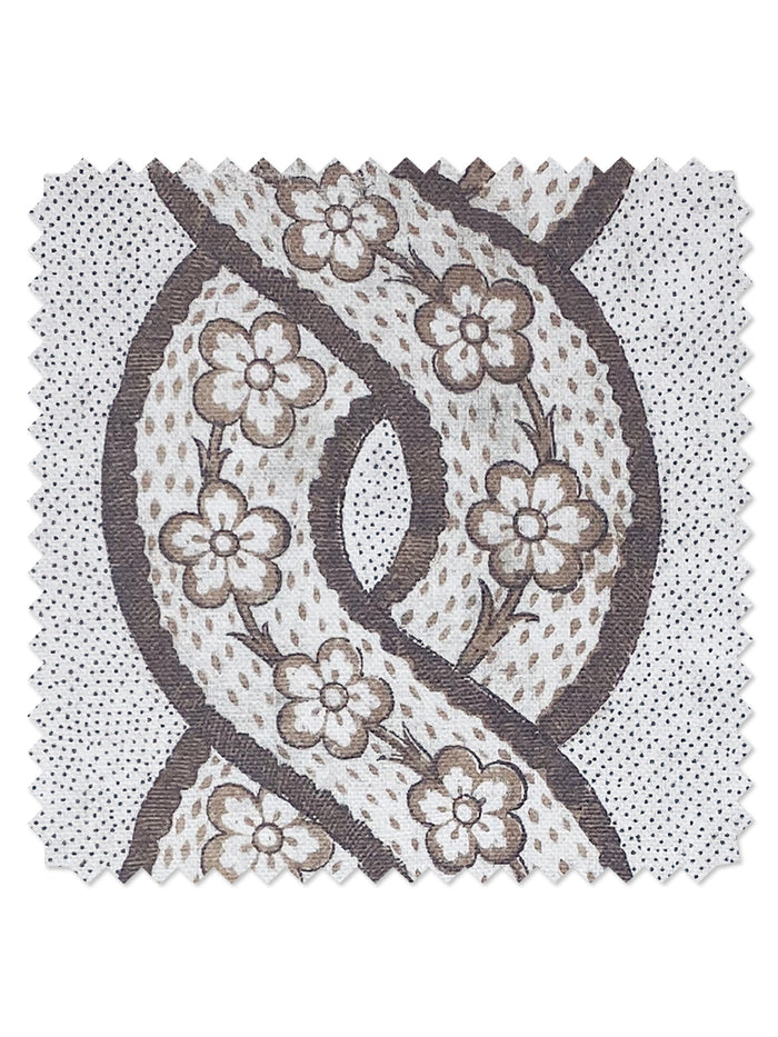 Whitby' Linen Fabric by Nathan Turner - Brown