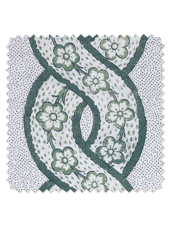 Whitby' Linen Fabric by Nathan Turner - Green