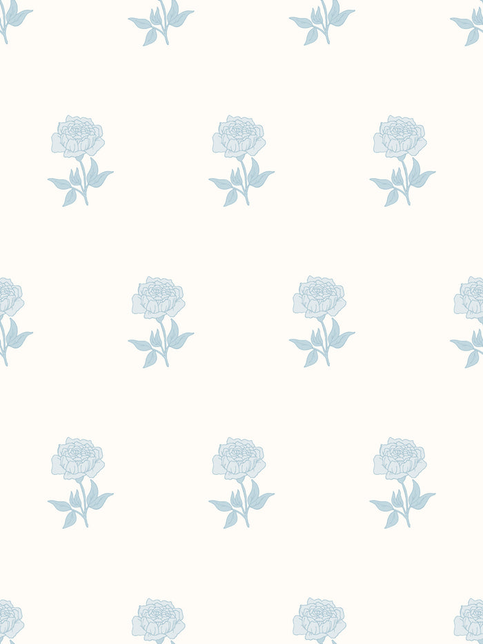 'Wild Rosette' Wallpaper by Wallshoppe - Powdered Bisque