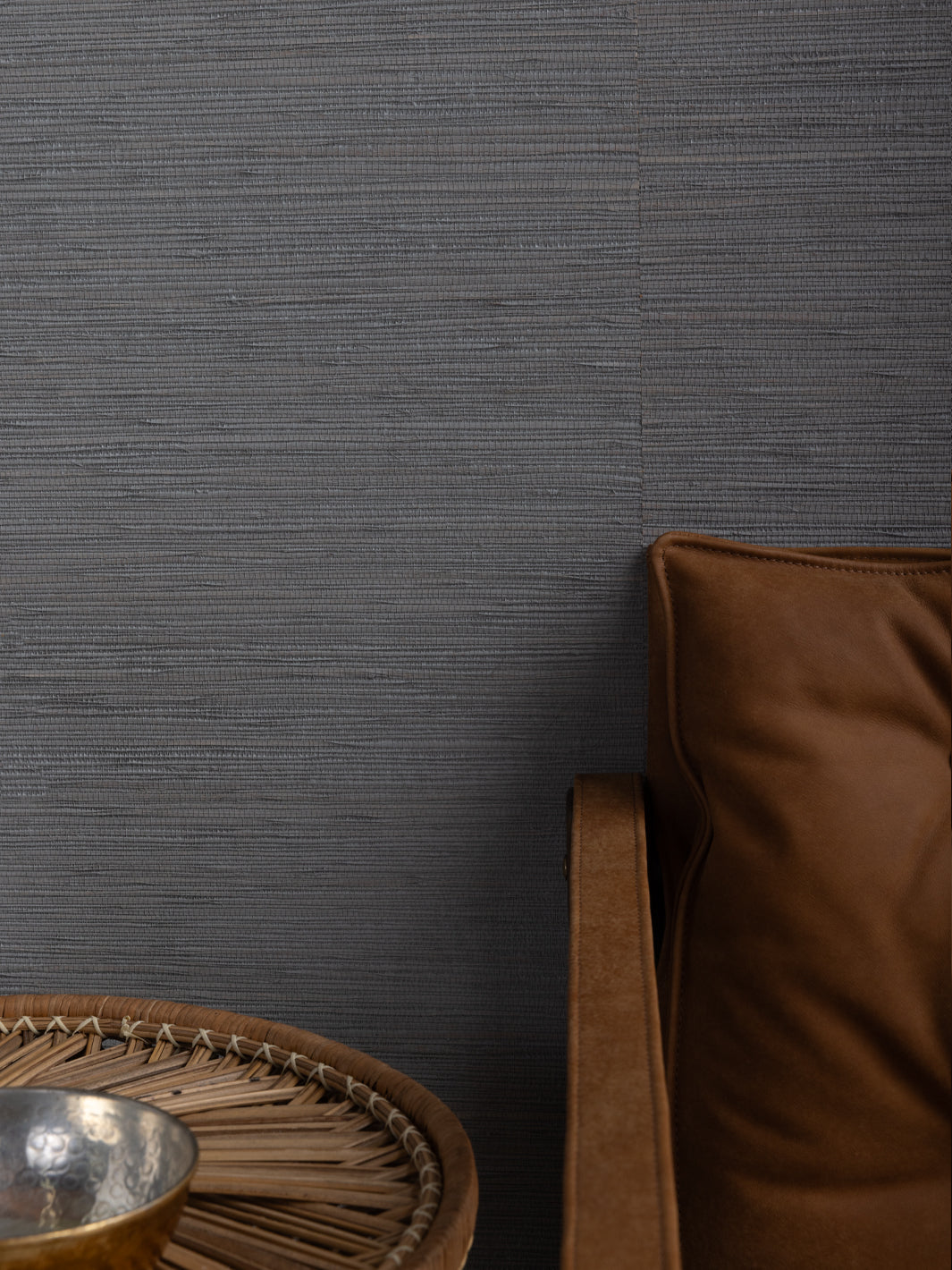 woven solid grasscloth wallpaper in dove