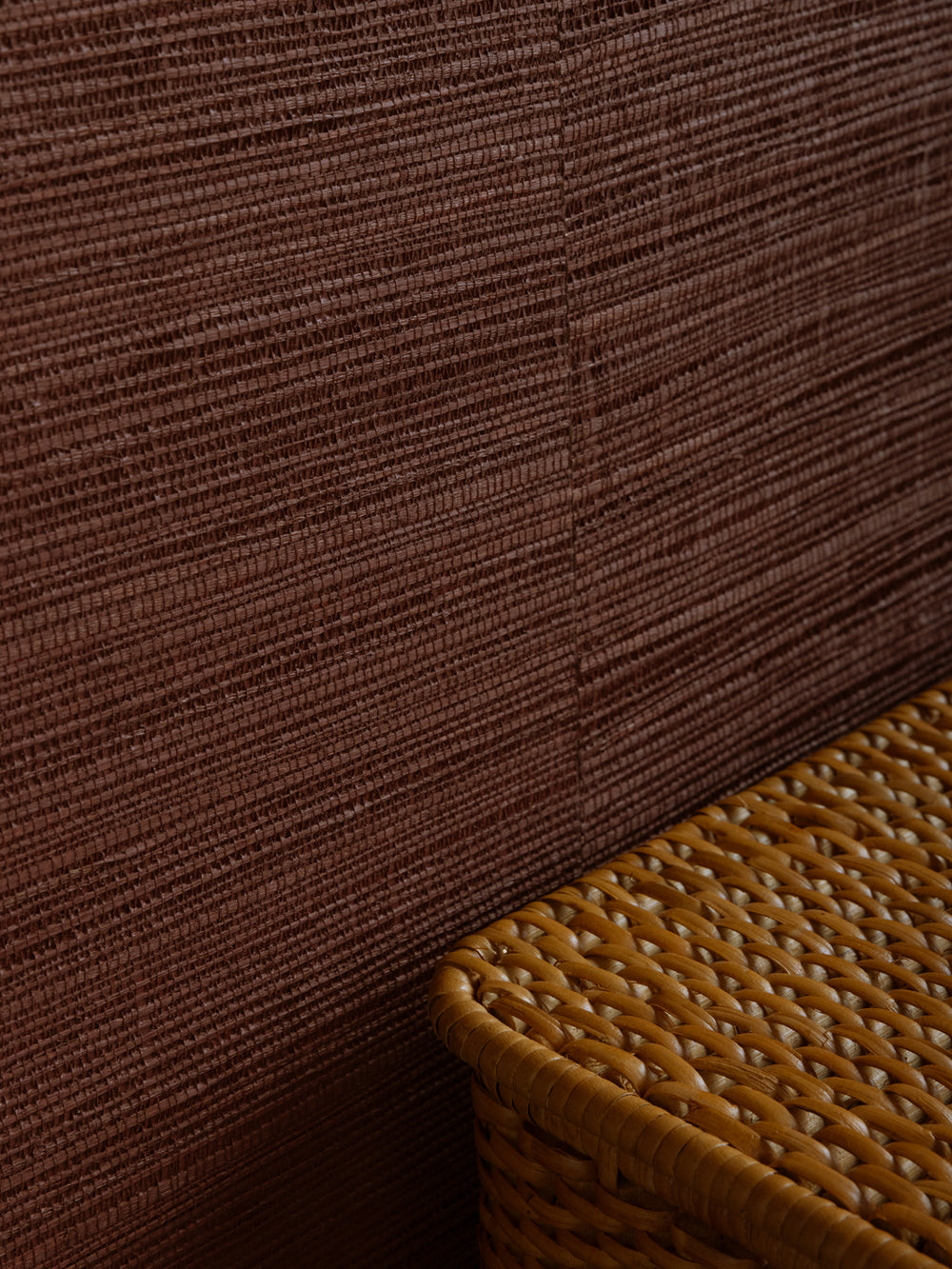 woven solid grasscloth wallpaper in lumber