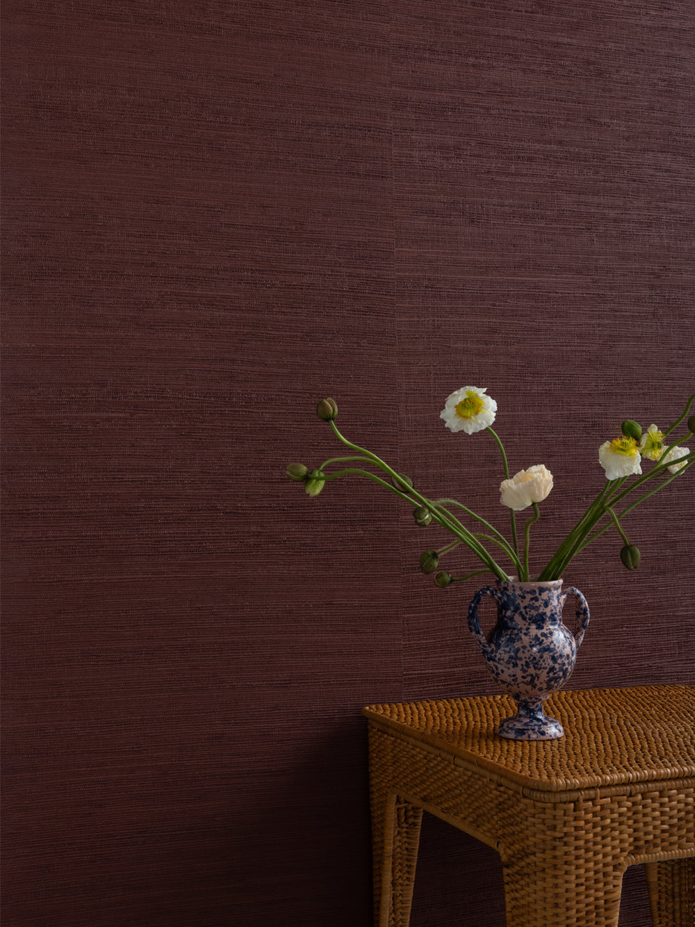 woven solid grasscloth wallpaper in lumber