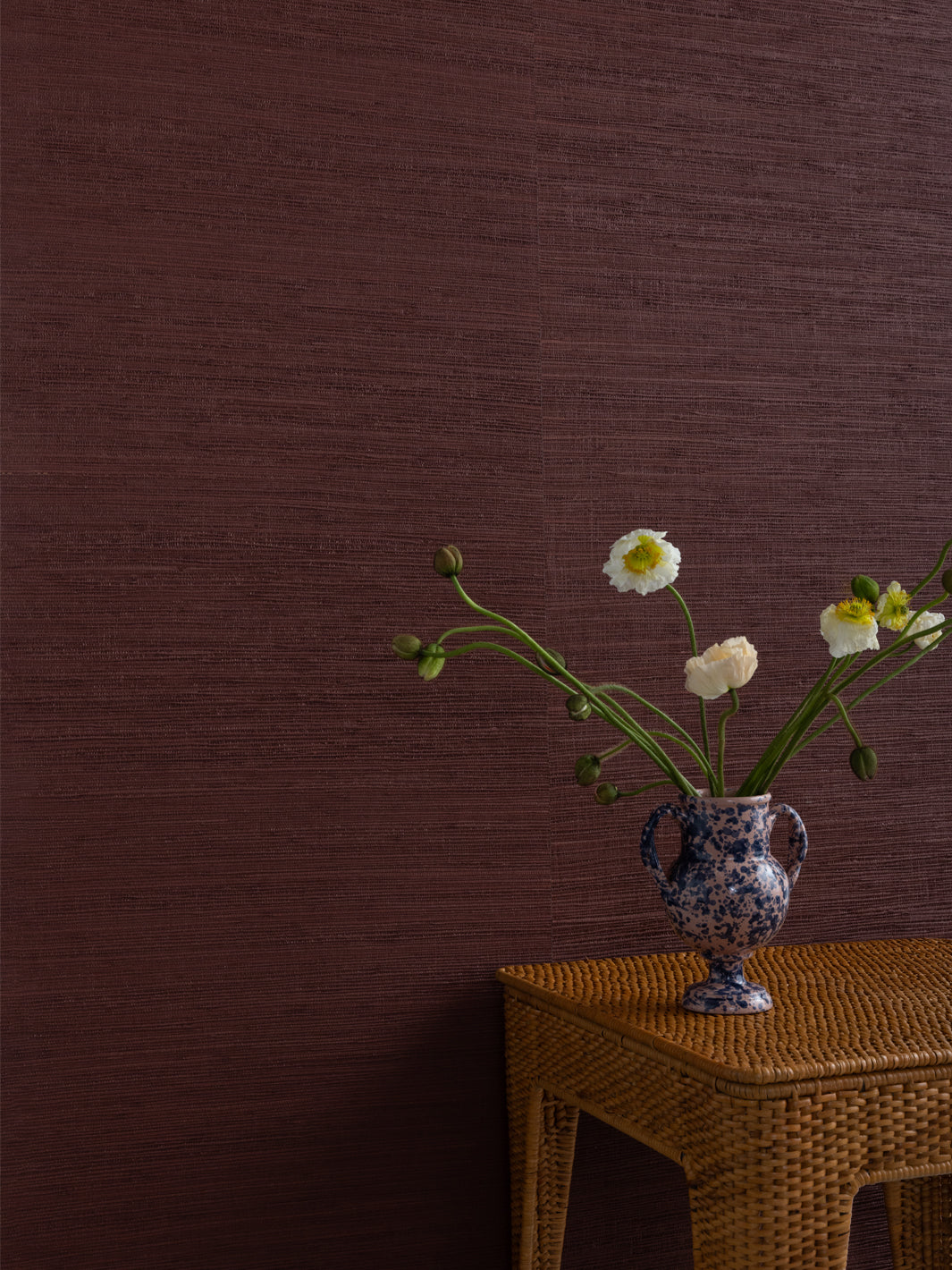 woven solid grasscloth wallpaper in lumber