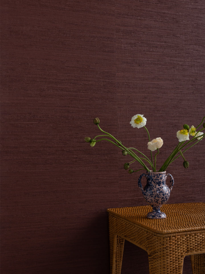 woven solid grasscloth wallpaper in lumber