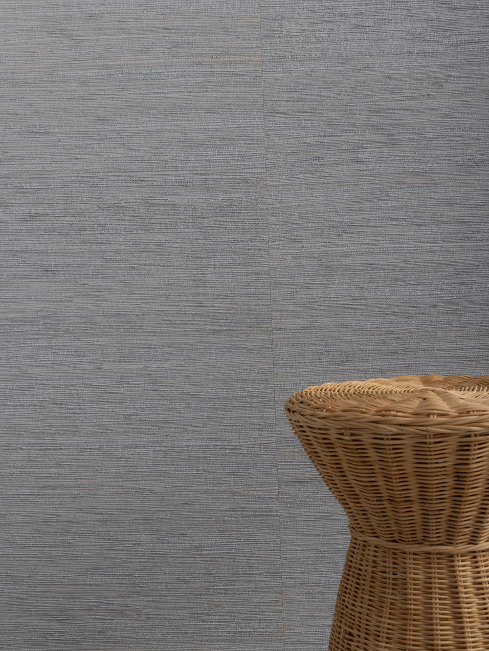 woven solid grasscloth wallpaper in porcelain