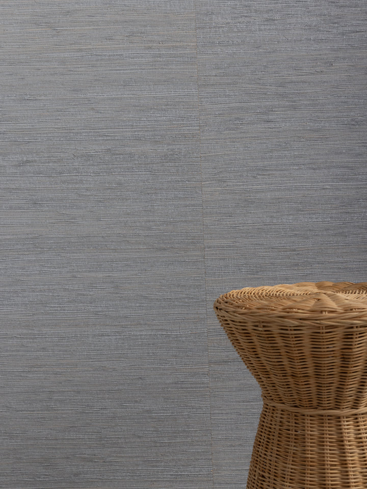 woven solid grasscloth wallpaper in porcelain