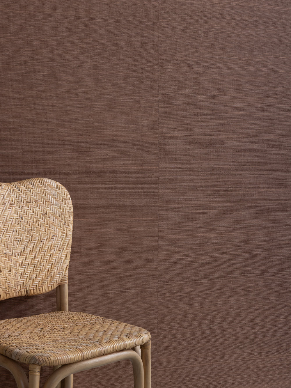 woven solid grasscloth wallpaper in basket