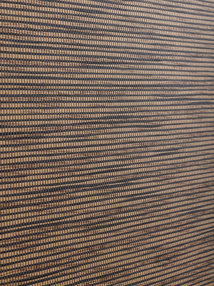 woven textures grasscloth wallpaper in cinnamon stripe