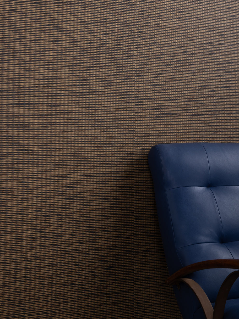 woven textures grasscloth wallpaper in cinnamon stripe