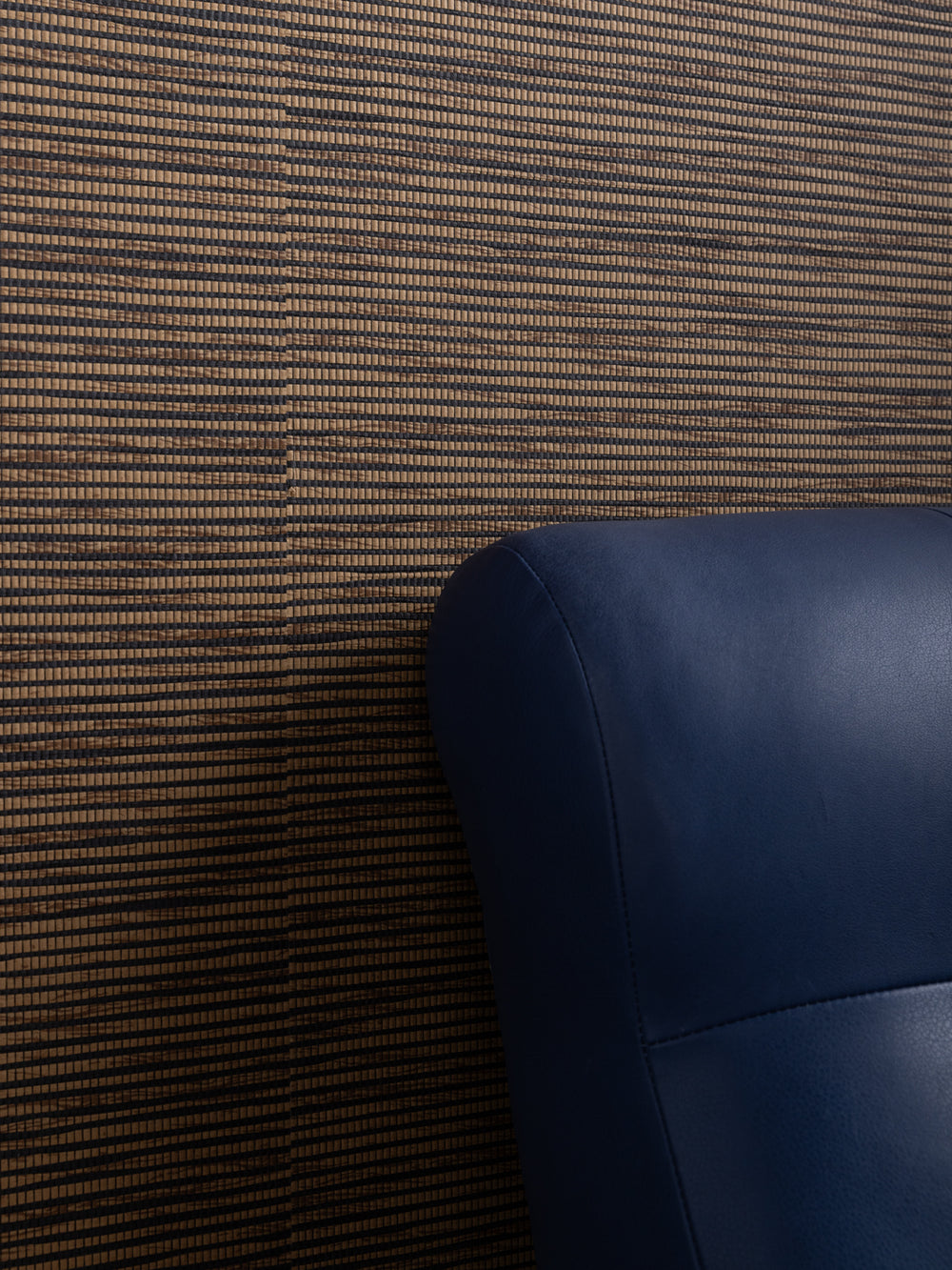 woven textures grasscloth wallpaper in cinnamon stripe