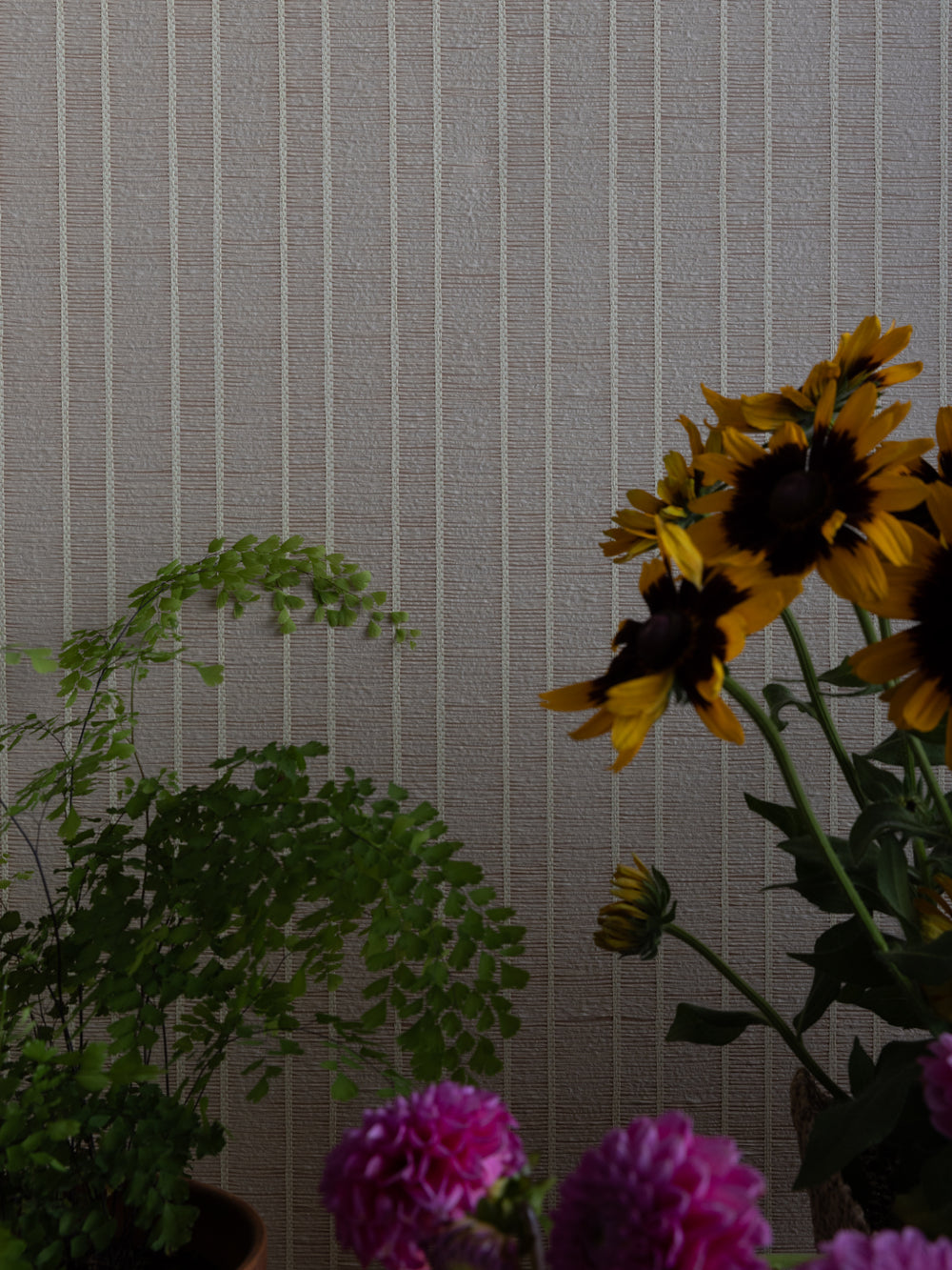 woven textures grasscloth wallpaper in straw stripe