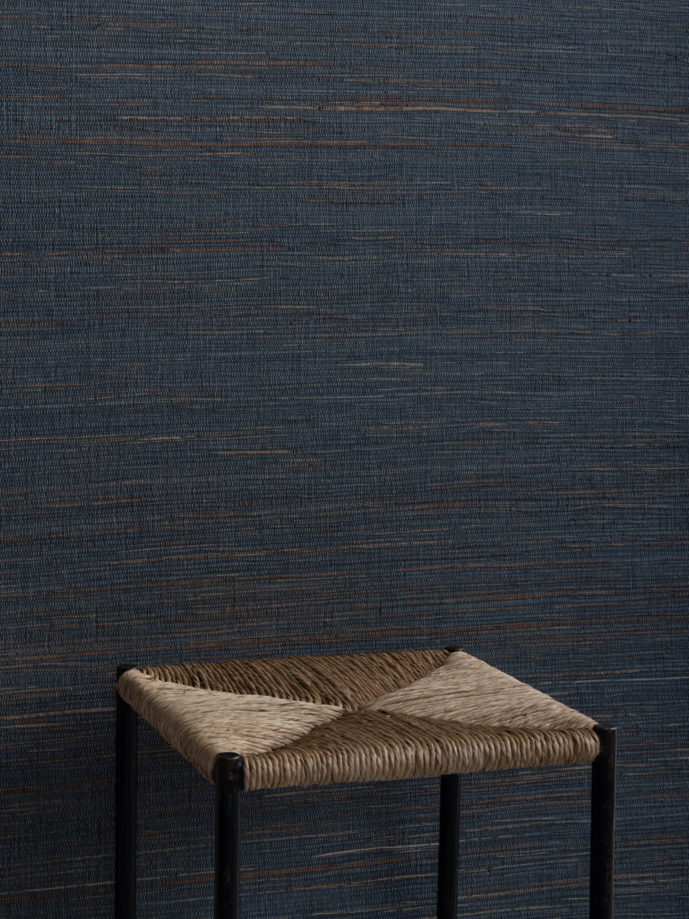 woven two tone grasscloth wallpaper in chambray