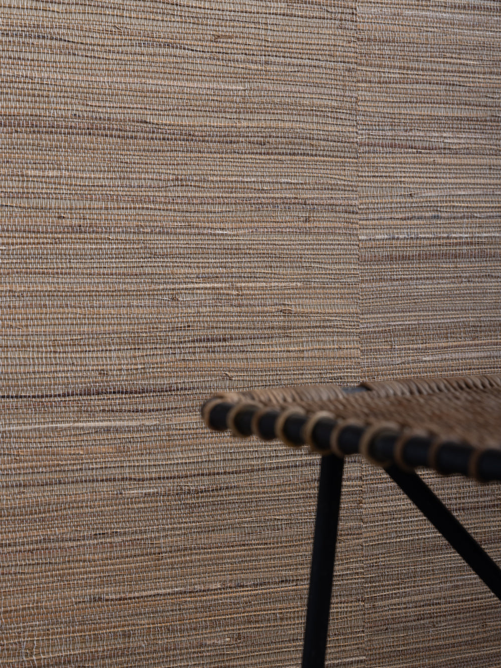 woven two tone grasscloth wallpaper in dune