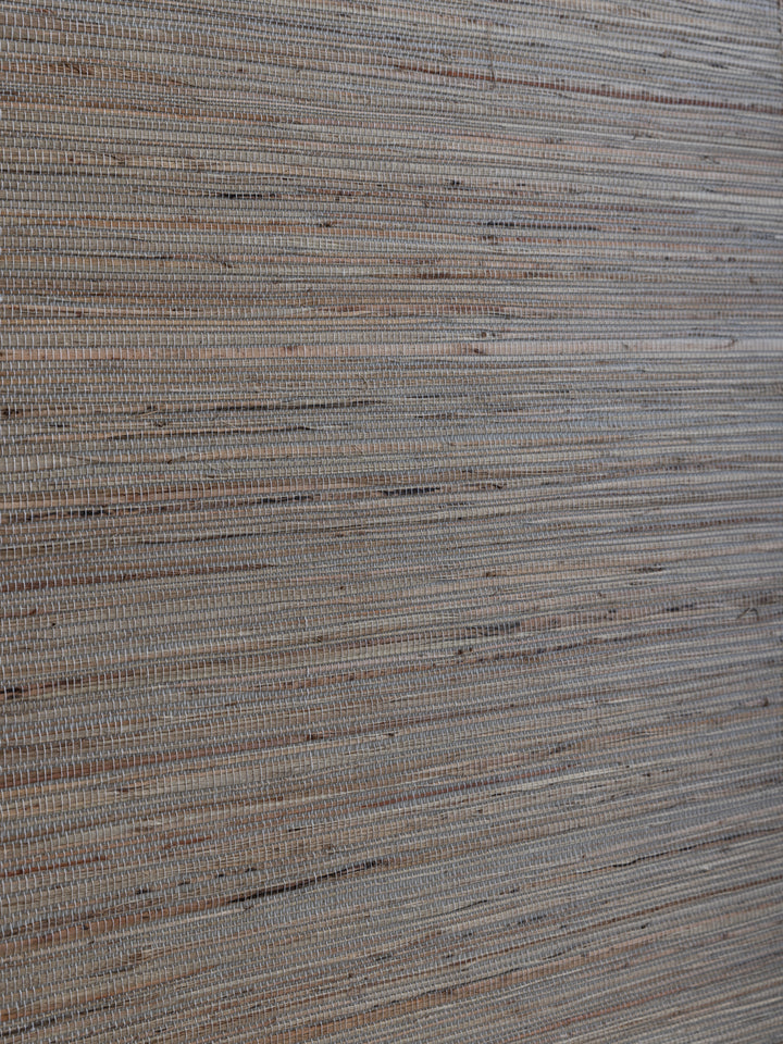 woven two tone grasscloth wallpaper in steel