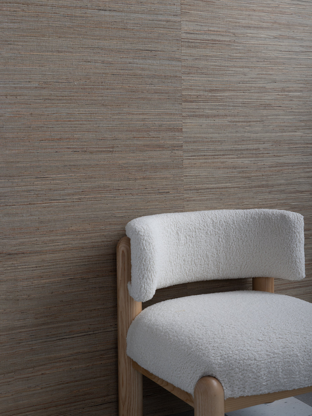 woven two tone grasscloth wallpaper in steel