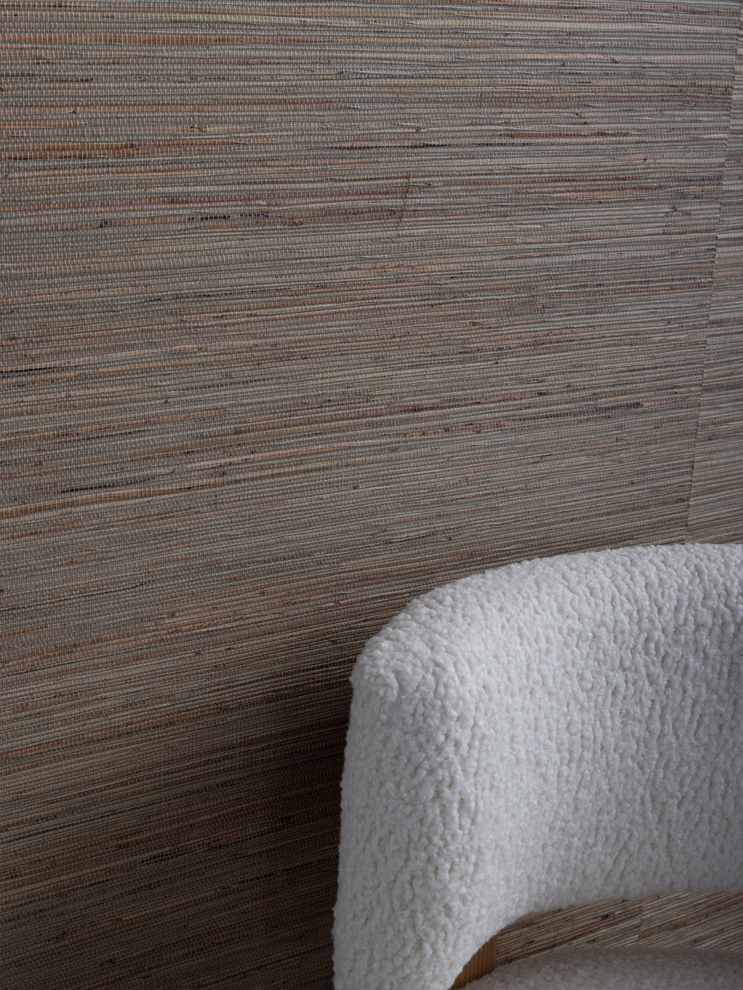 woven two tone grasscloth wallpaper in steel