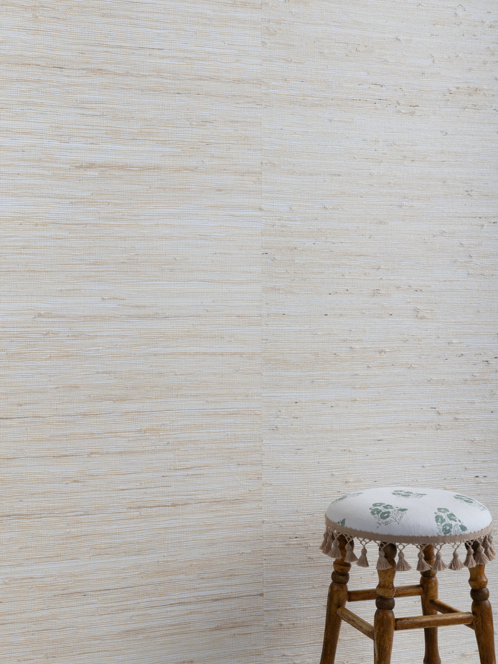 woven two tone grasscloth wallpaper in rice