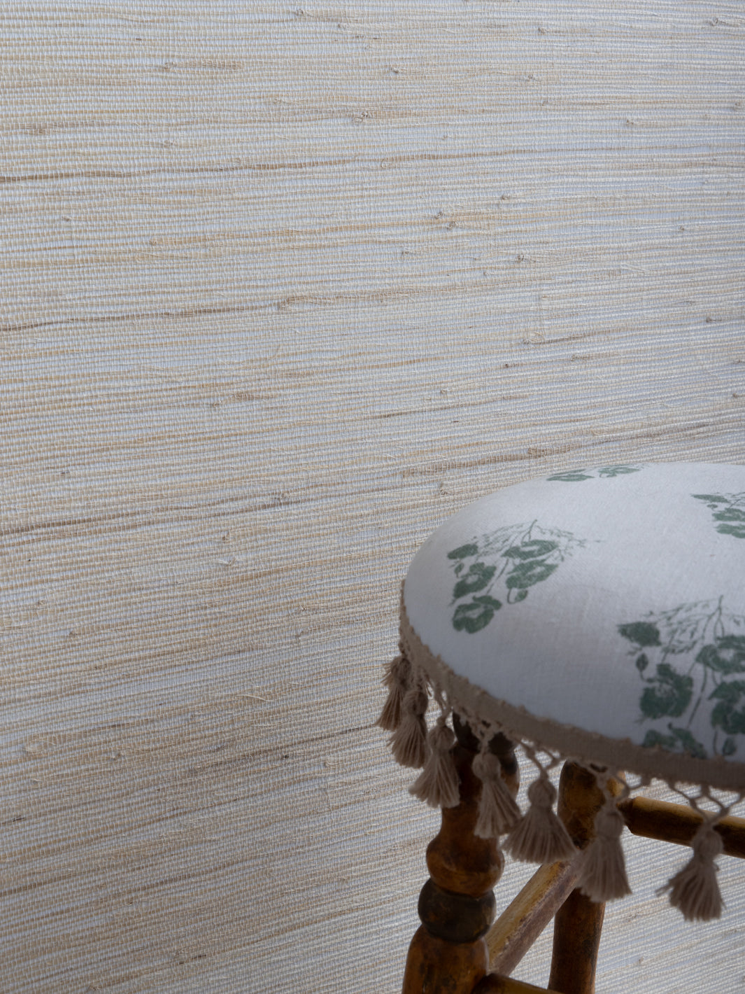 woven two tone grasscloth wallpaper in rice