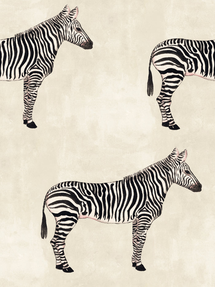 'Zebra' Wallpaper by Mary Maguire - Parchment