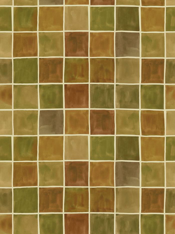 'Zellige' Wallpaper by Wallshoppe - Amber Citrine