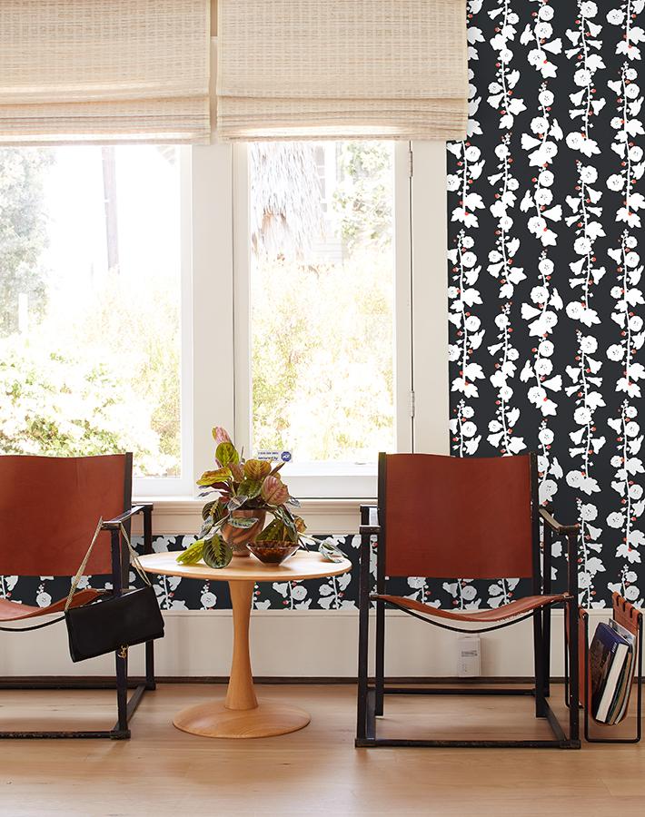 hollyhock wallpaper clare v charcoal