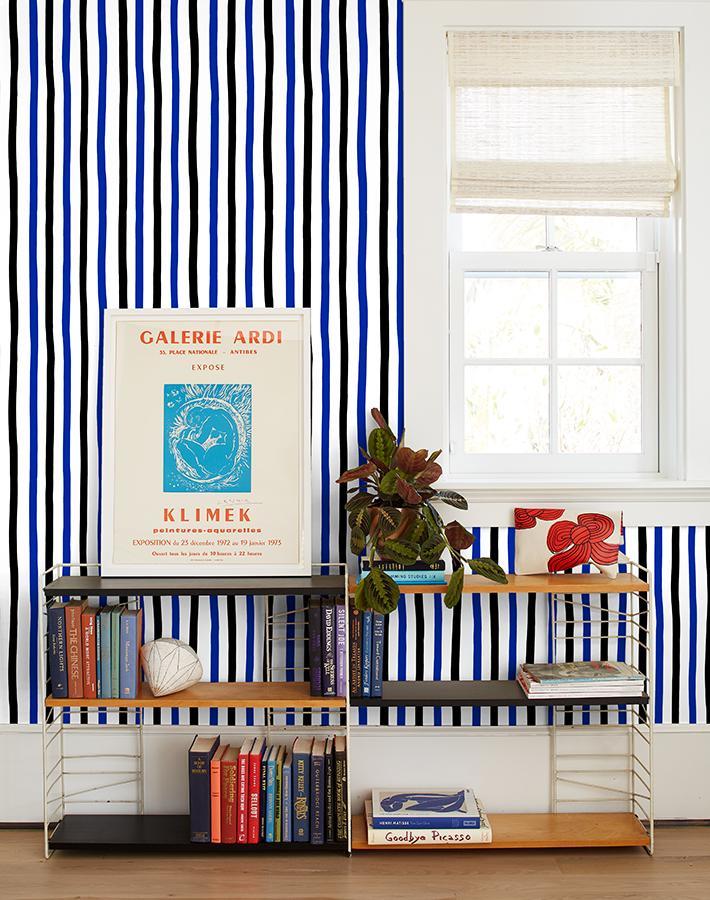 'Stripes' Wallpaper by Clare V. - Onyx