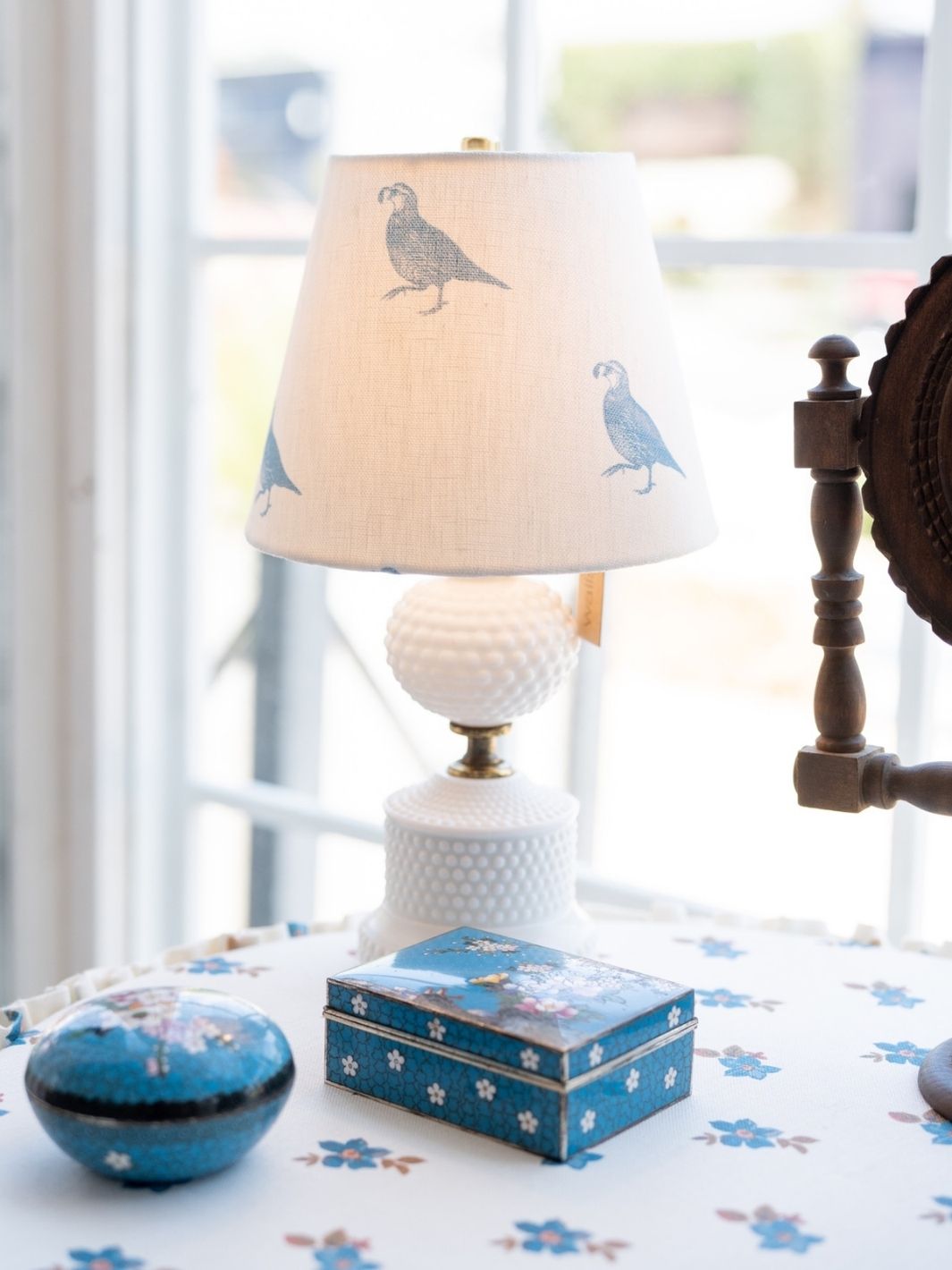 'California Quail' Tapered Lamp Shade - 5-in Dia.