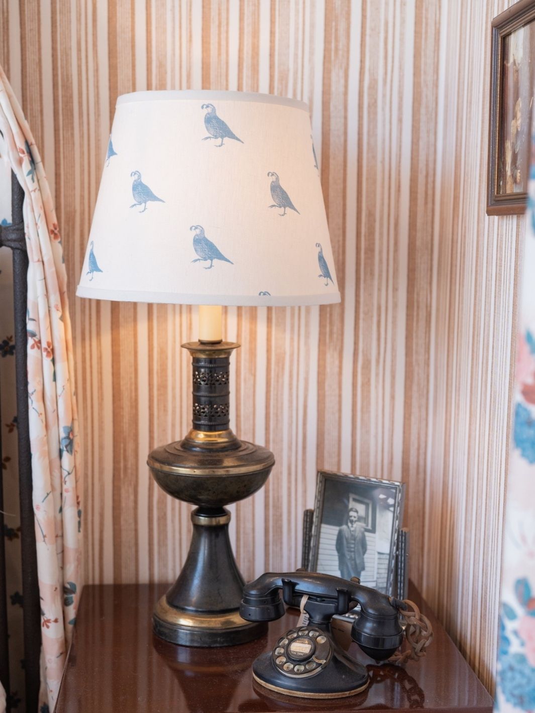 'California Quail' Tapered Lamp Shade - 10-in Dia.