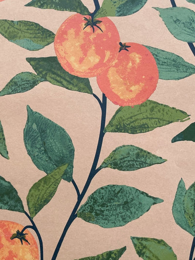'Orange Crush' Kraft' Wallpaper by Nathan Turner - Natural