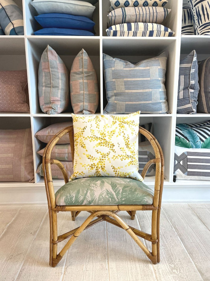 sweet caroline throw pillow yellow on hopsack