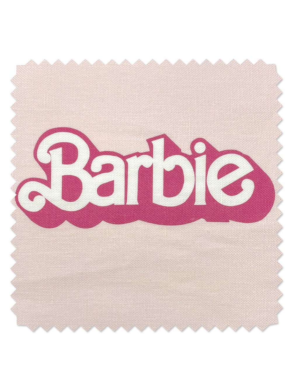 fabric by the yard 80s barbie logo pink