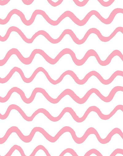 'Aegean Waves' Wallpaper by Tea Collection - Bubblegum