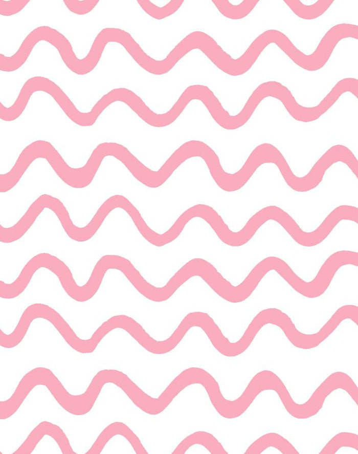 'Aegean Waves' Wallpaper by Tea Collection - Bubblegum