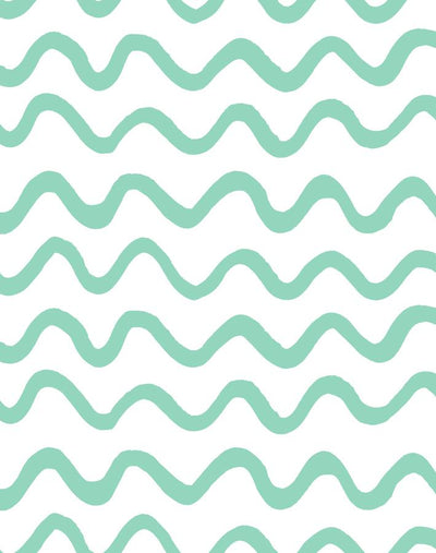 'Aegean Waves' Wallpaper by Tea Collection - Caribbean