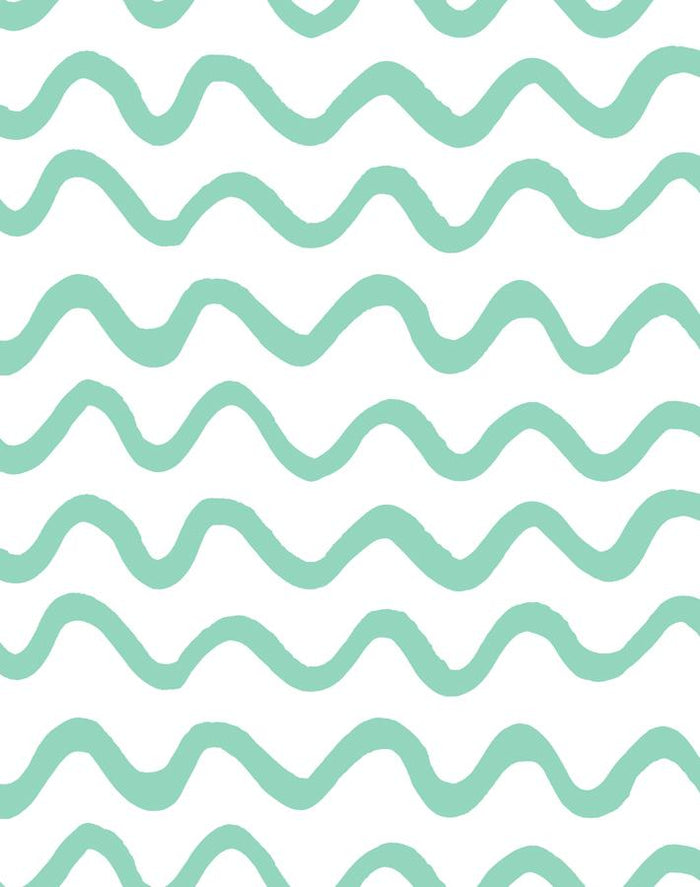 'Aegean Waves' Wallpaper by Tea Collection - Caribbean
