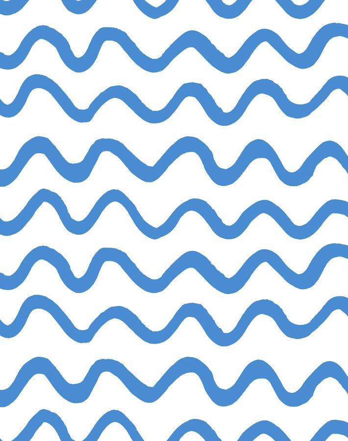 'Aegean Waves' Wallpaper by Tea Collection - Cerulean