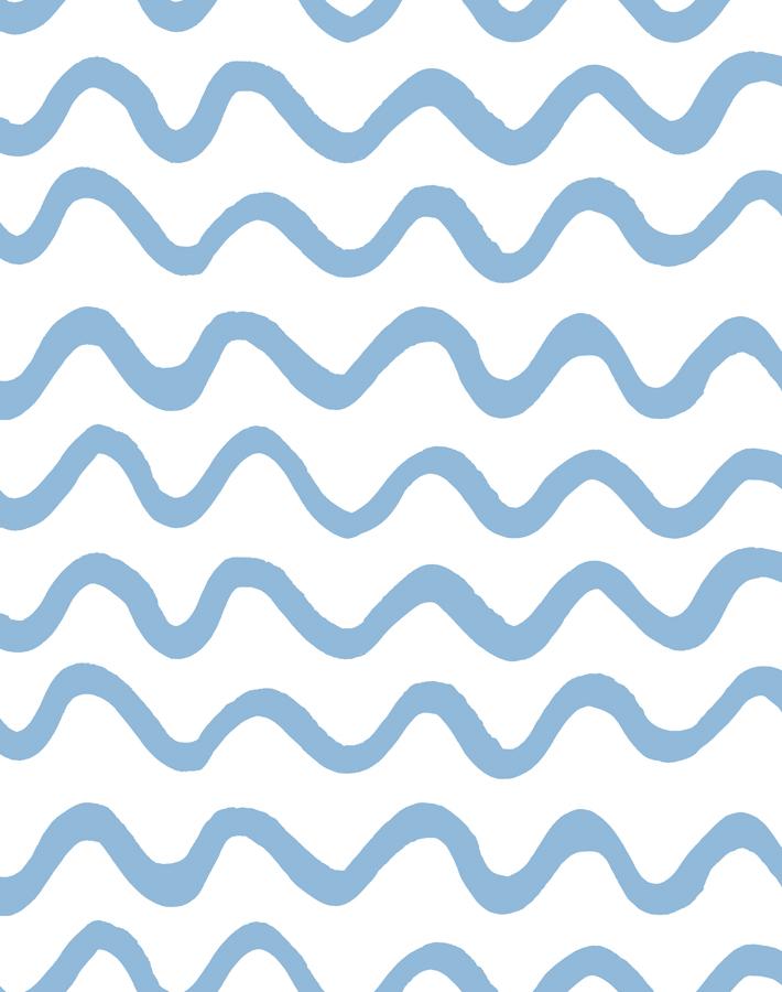 'Aegean Waves' Wallpaper by Tea Collection - Cornflower