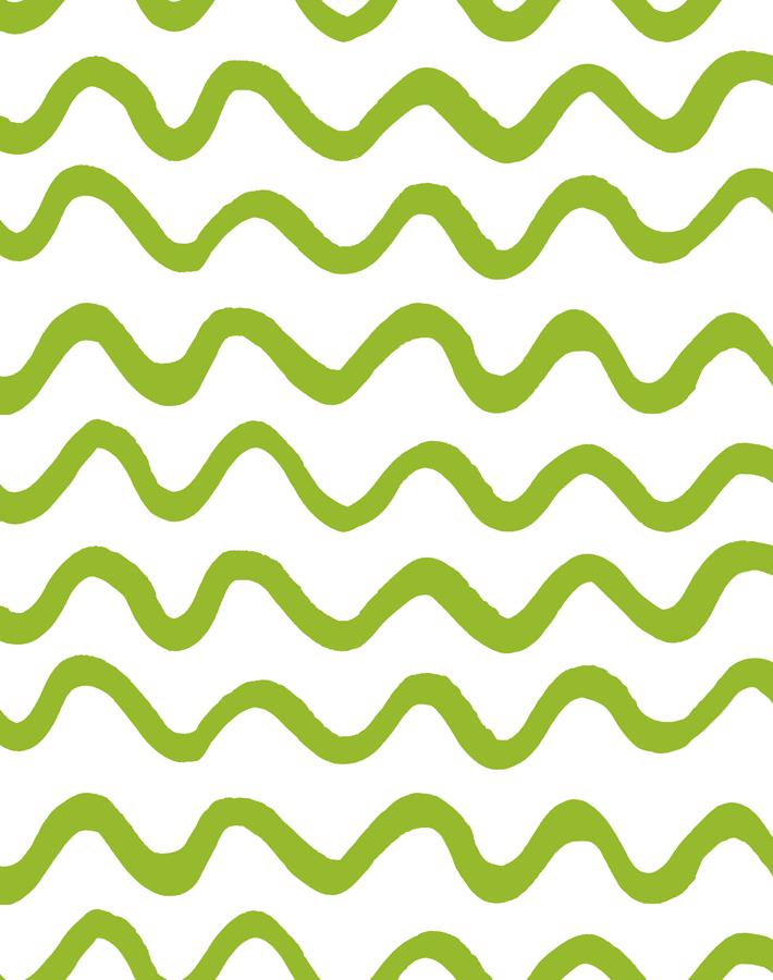 'Aegean Waves' Wallpaper by Tea Collection - Lime