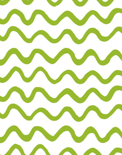 'Aegean Waves' Wallpaper by Tea Collection - Lime