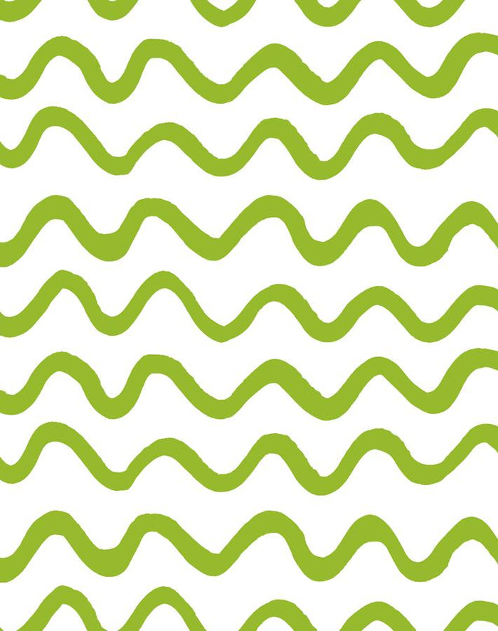 'Aegean Waves' Wallpaper by Tea Collection - Lime