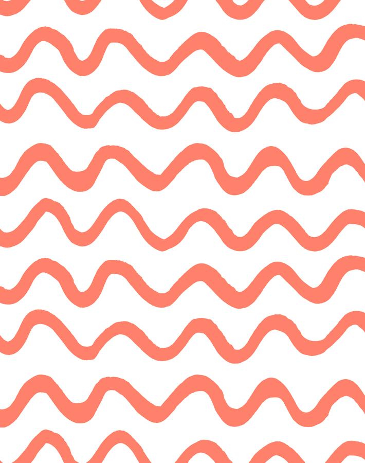 'Aegean Waves' Wallpaper by Tea Collection - Watermelon