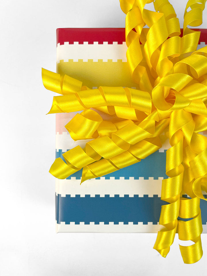 Allan Stripe Barbie™ Gift Wrap - Red Blue Pink