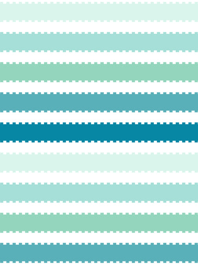 'Allan Stripe' Wallpaper by Barbie™ - Teal / Aqua